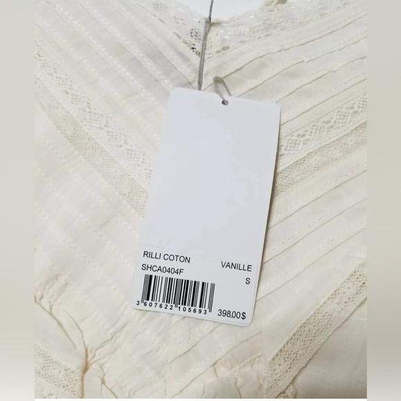 Zadig & Voltaire Rilli Ruffle Lace Dress, Vanille (Ivory Cream) Size S $398 - Picture 12 of 12